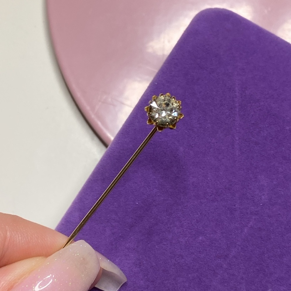 💛 Elegant Gold Crystal Stick Pin - Picture 6 of 6